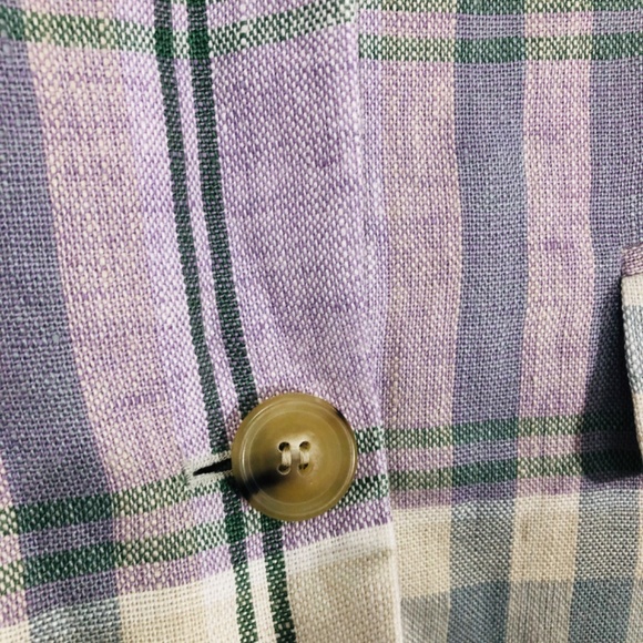 Isabel Marant Etoile $675 Celedon Veste Ilindae Pastel Plaid Blazer Line… - Picture 11 of 16